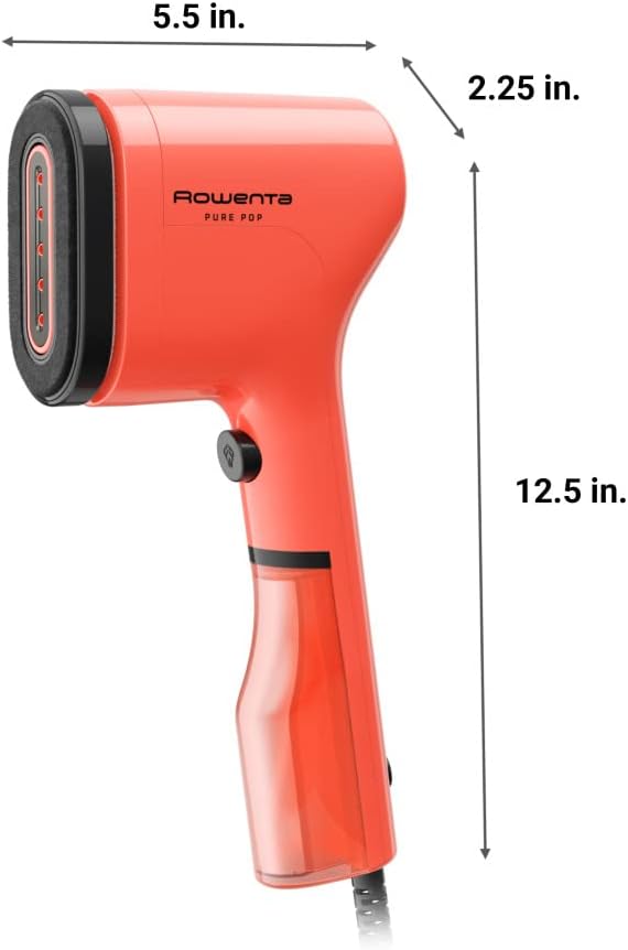 Rowenta PurePop Handheld Steamer: Powerful Portable 15-Second Wrinkle Remover for Clothes