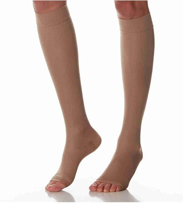 Scudotex K2 Microfiber Open Toe Compression Sock Beige Size 4