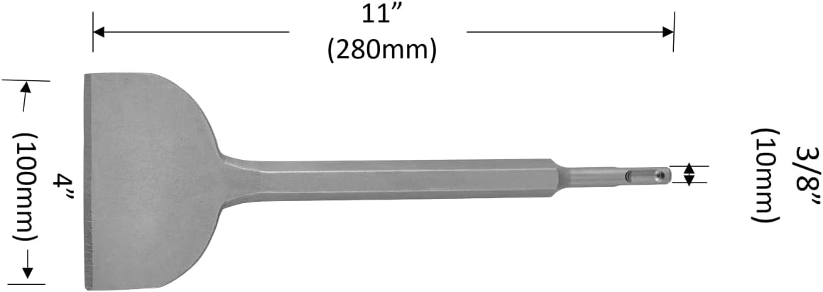 4 Inch Wide Tile & Thinset Scaling Chisel