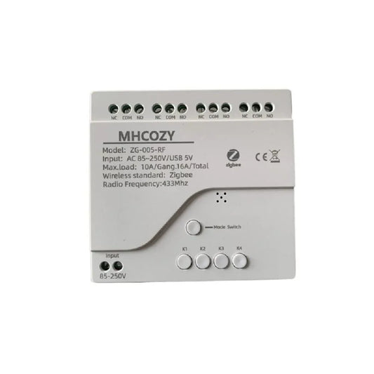 MHCOZY 4-Channel ZigBee Smart Dry-Contact Relay Switch for Home Automation - Gomix Brands Outlet