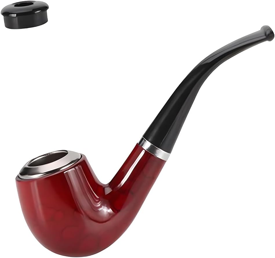 Tomedeks Classic Wooden Tobacco Pipe – Vintage Red Wine Finish