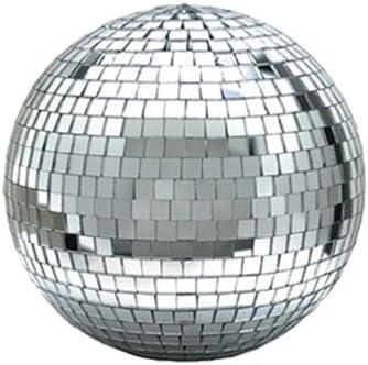8-Inch Silver Glass Disco Mirror Ball – Retro Party Lighting - Gomix Brands Outlet