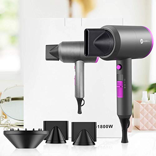 Slopehill 1800W Ionic Hair Dryer with Dual Concentrators