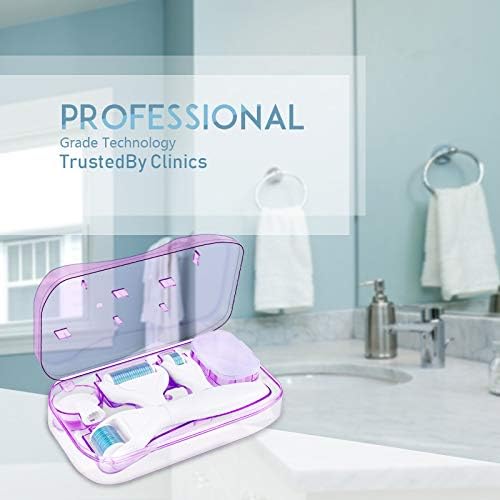 Winpok 6-in-1 Titanium Derma Roller Kit with 4 Needle Heads