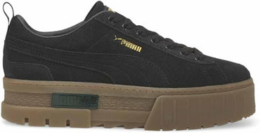 PUMA Mayze Black Team Gold Women's Platform Sneakers - Stylish & Comfortable