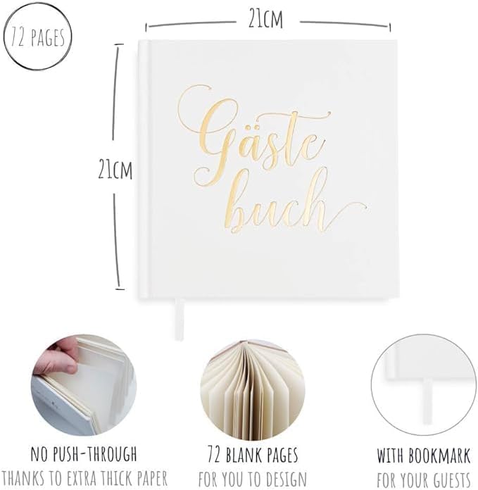 Wedding Guest Book with Elegant Hardcover size