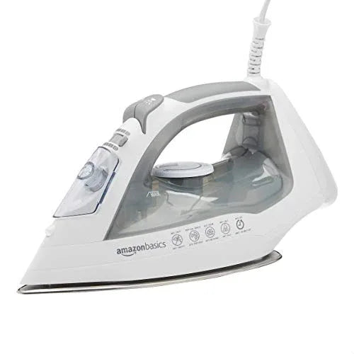 Amazon Basics 2400-Watt Steam Iron with Safety Auto Shut-Off, Steel Soleplate - Gomix Brands Outlet
