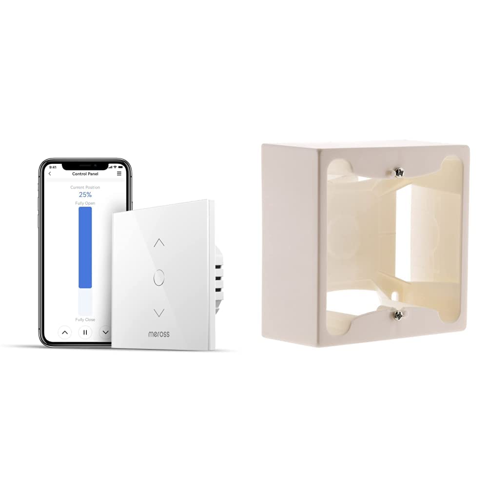 Meross WiFi Roller Shutter Switch – White, Alexa & Google Compatible