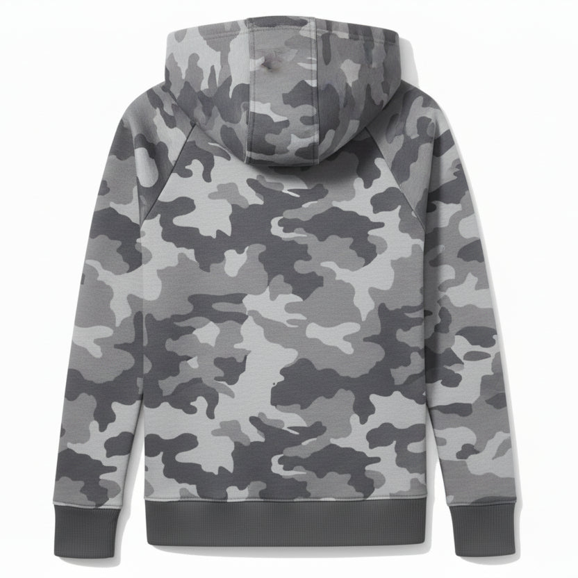 All in Motion Boys' Fleece Hooded Sweatshirt White Camo
