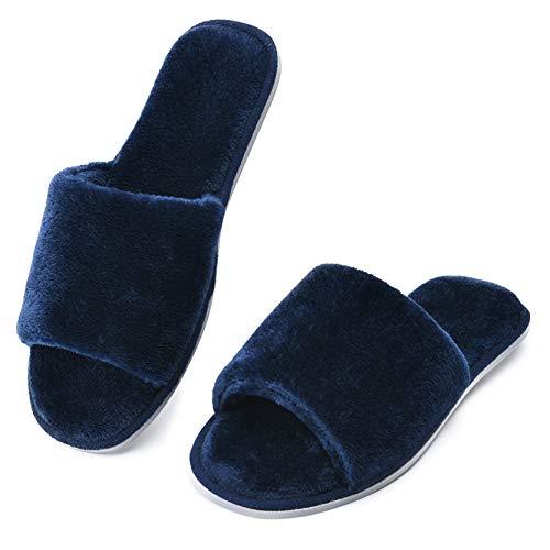 DL Women's Open Toe Memory Foam Flannel Slippers - Gomix Brands Outlet