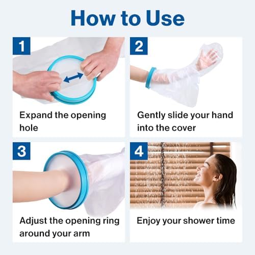 Japard Adult Waterproof Arm Cast Cover for Shower, Bath, and Foot Protection