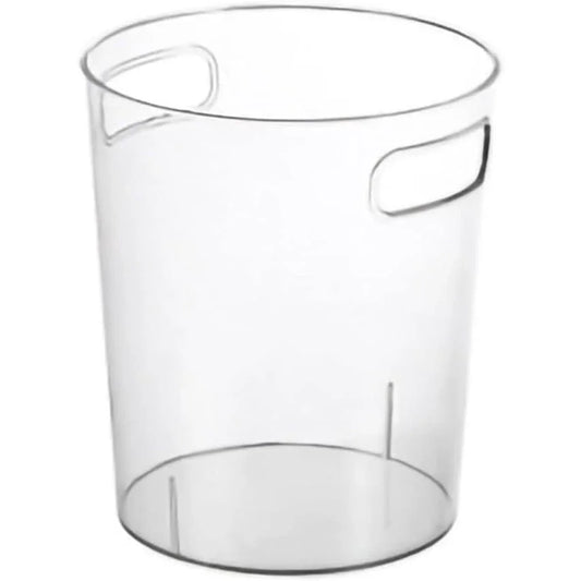 Large Transparent Cylindrical Trash Can with Dual Handles for Home - Gomix Brands Outlet