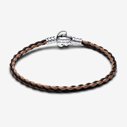 PANDORA Disney Lion King Leather Bracelet for Women Brown