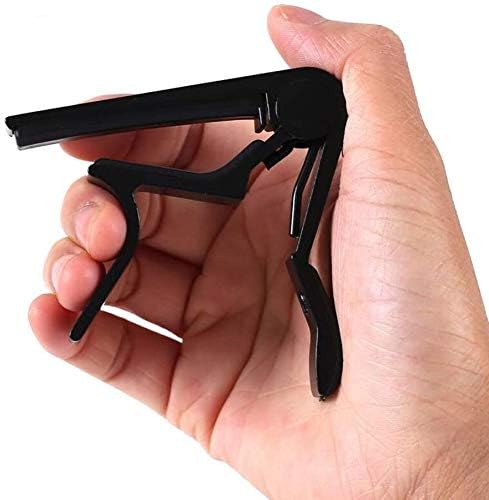 Rubik Black Aluminum Guitar Capo for 6‑String Acoustic & Electric