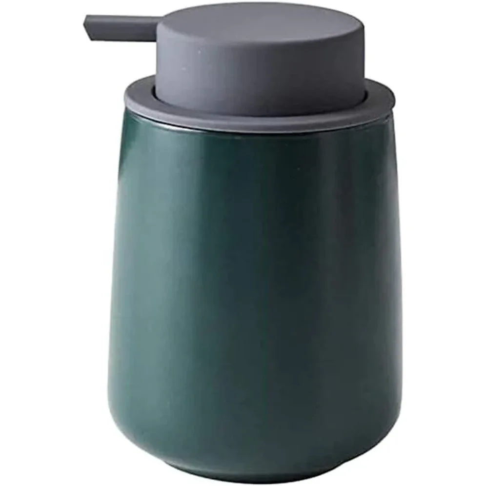 Ceramic Hand Pump Soap Dispenser with Refillable Green Bottle - Gomix Brands Outlet