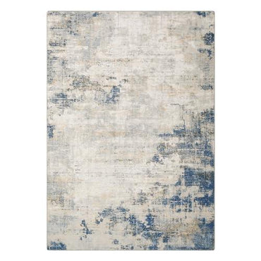 Zacoo 9x12 Washable Non Slip Chenille Area Rug Blue Tan - Gomix Brands Outlet