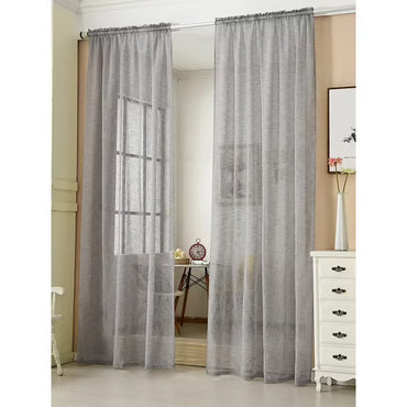 WOLTU 1 Piece Curtain with Rod Pocket, Sheer Curtain