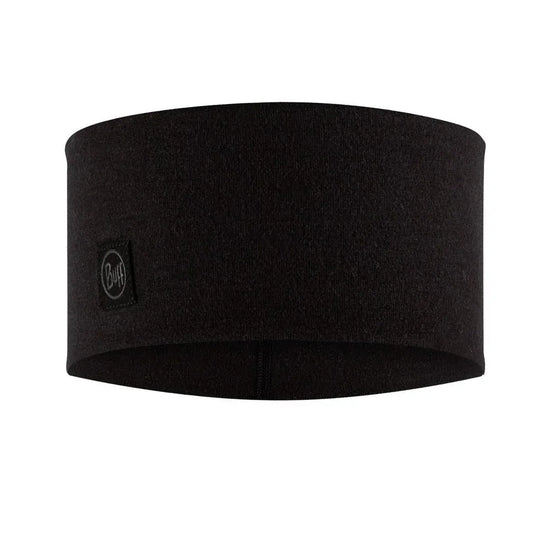 Premium Eco-Friendly Merino Wool Wide Headband – Solid Black – Warm, Odor-Resistant Comfort - Gomix Brands Outlet