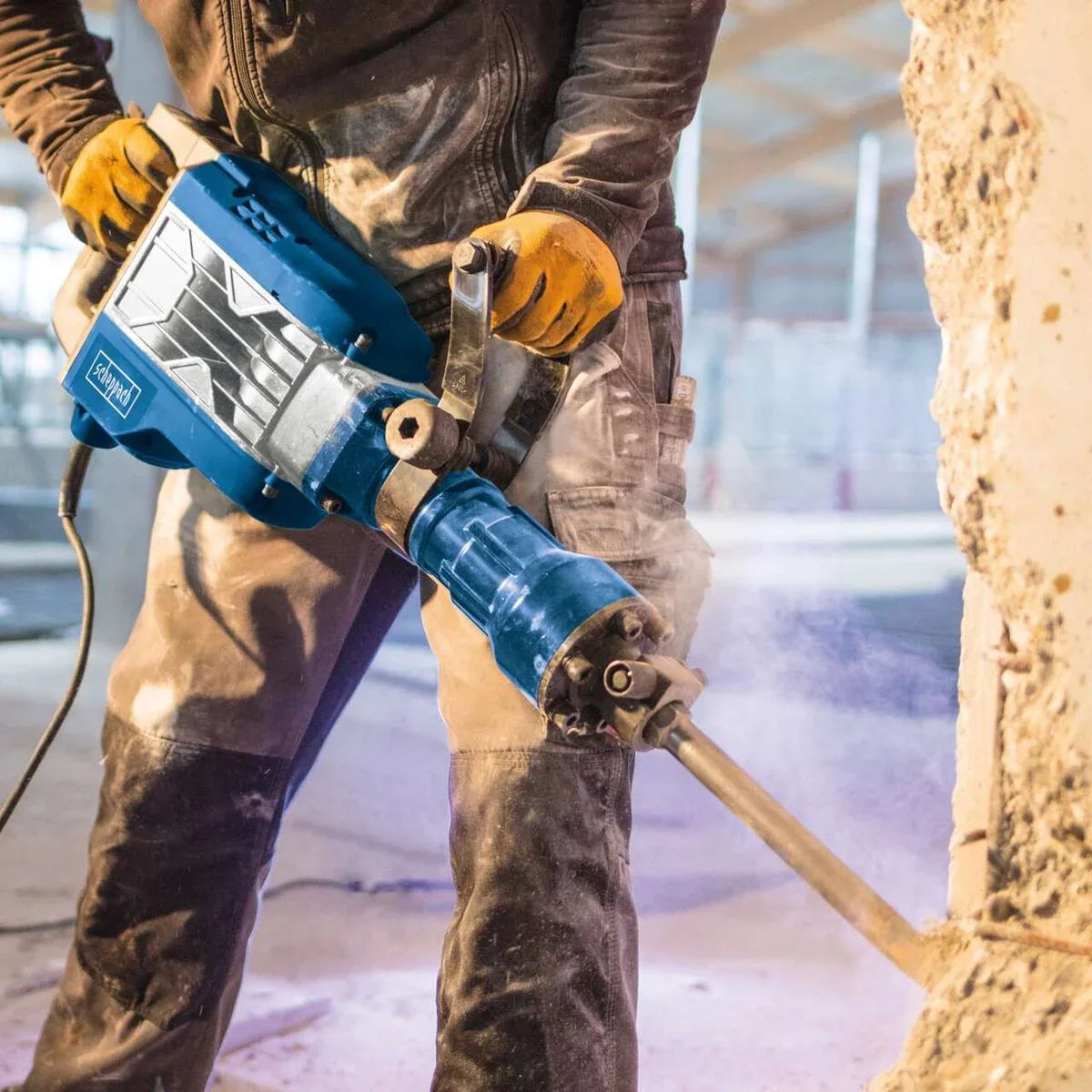 Scheppach AB1900 Demolition Hammer 60J Impact 1900W, Chisel, Case Included - Gomix Brands Outlet