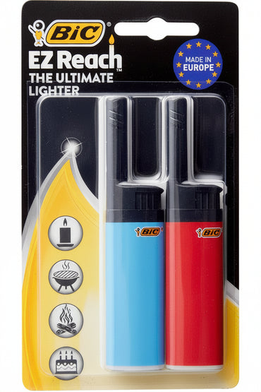 Bic Ez Reach Ultimate Lighters Pack 2 Pieces