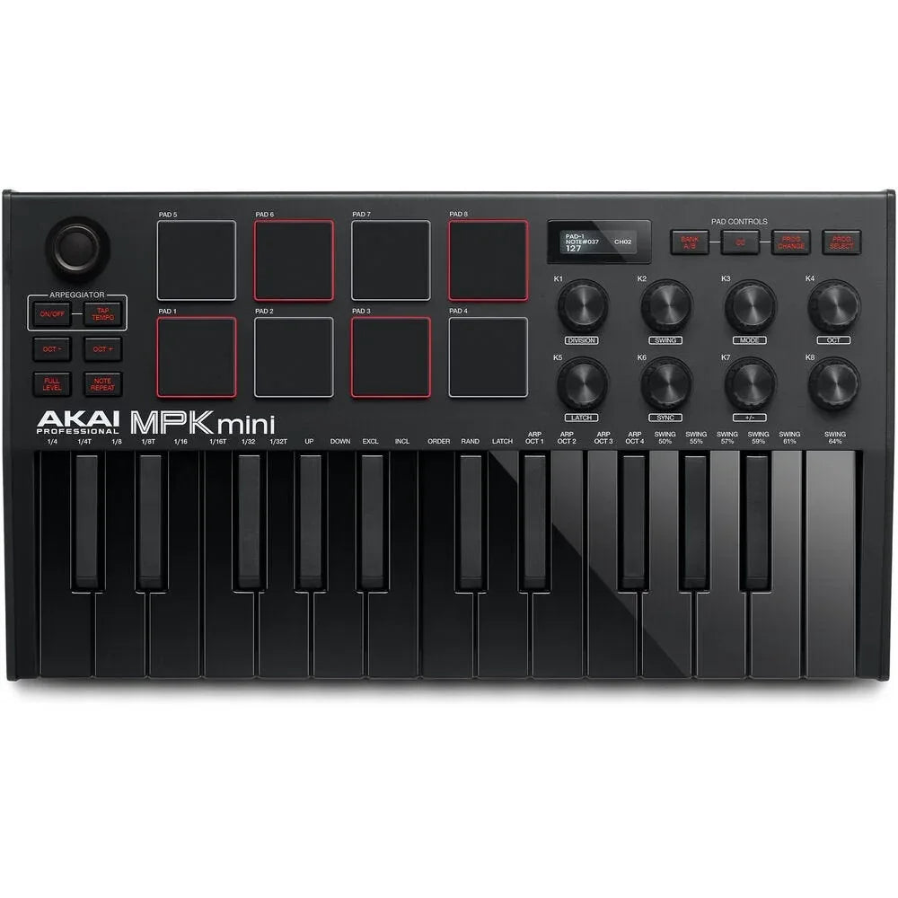 Akai MPK Mini Mk3 Black SE Portable MIDI Keyboard Controller for Producers - Gomix Brands Outlet