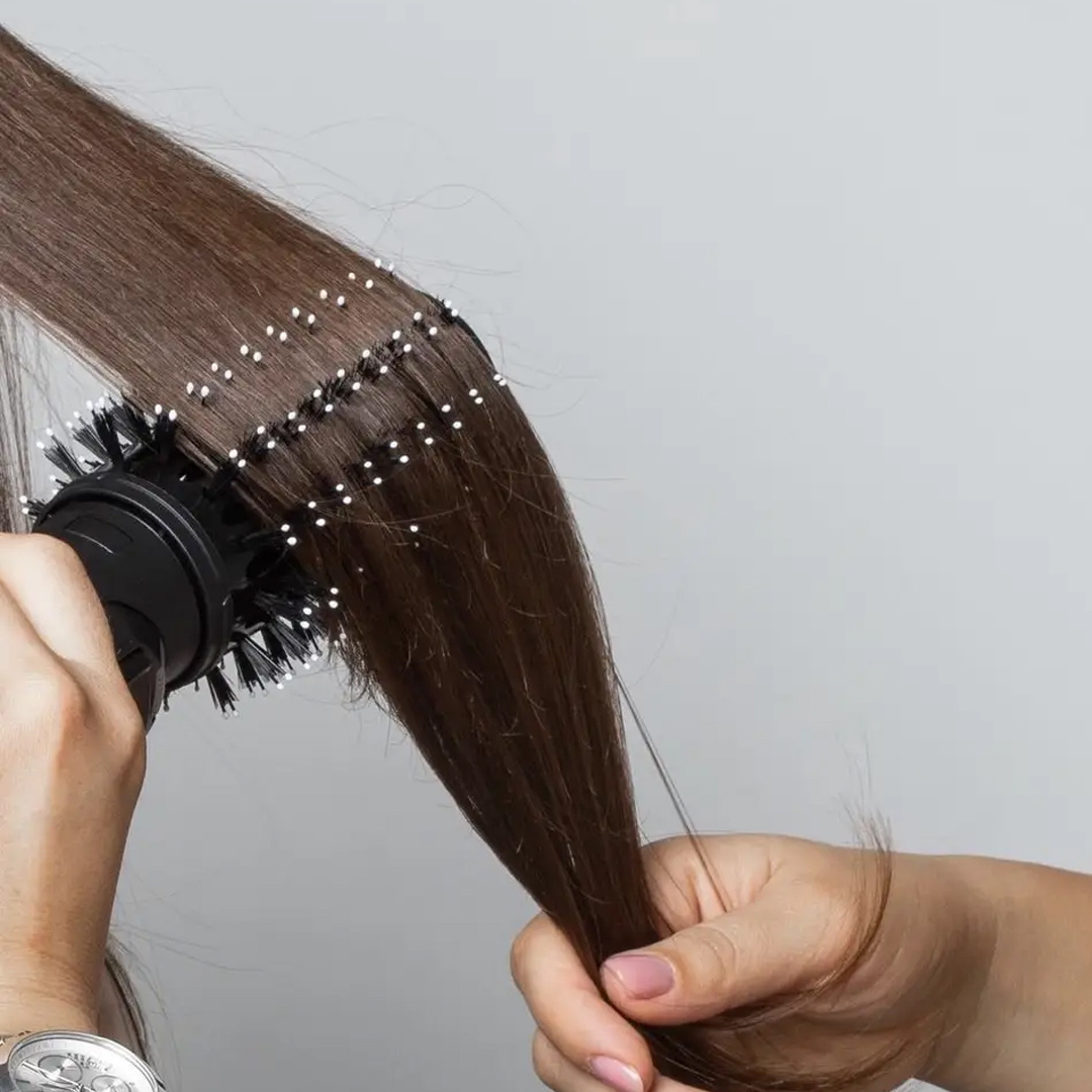Babyliss Pro Rotating Hair Curler Dryer with Dual‑Size Ceramic Brush