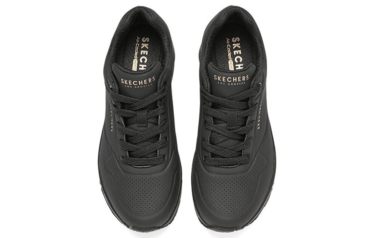 Skechers Women's Uno Black Classic Air-Cooled Memory Foam Sneakers