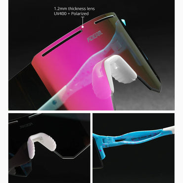 KDEAM KD0803 16-Color Men's Rimless Polarized UV400 Cycling Sunglasses - Gomix Brands Outlet