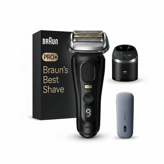 Braun Series 9 Pro+ 9577cc Electric Shaver, Foil Trimmer, Cleaning Station, PowerCase - Gomix Brands Outlet