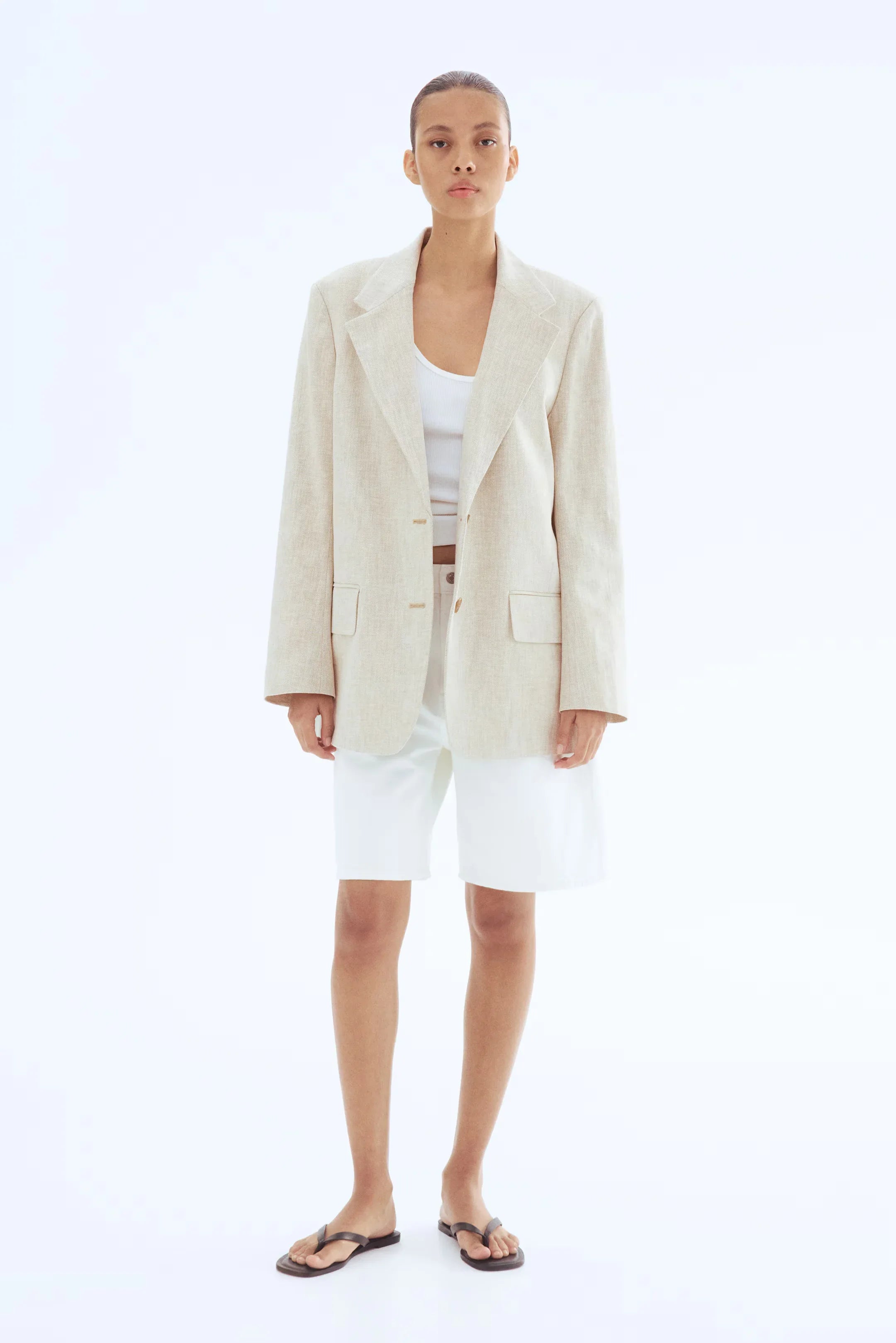 H&M Linen-Blend Blazer - Gomix Brands Outlet