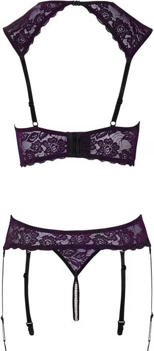 Cottelli Collection Violet Wireless Bra and Panty Set 80B/M