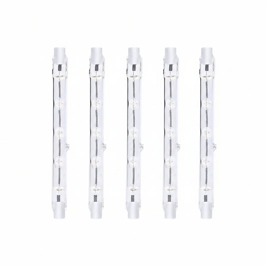 R7s 118mm 300W Halogen Bulb 5 Pack Dimmable 2800K Warm White