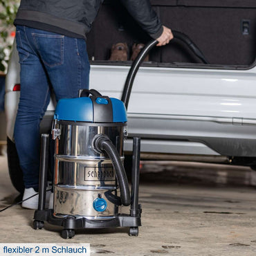 Scheppach NTS30v2 1200W Wet/Dry Vacuum, 8-Gallon Steel Tank, Blower Kit