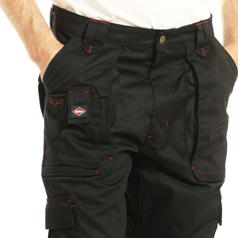 Lee Cooper Men's LCPNT206 Durable Multi-Pocket Workwear Cargo Trousers with Knee Pad Pockets