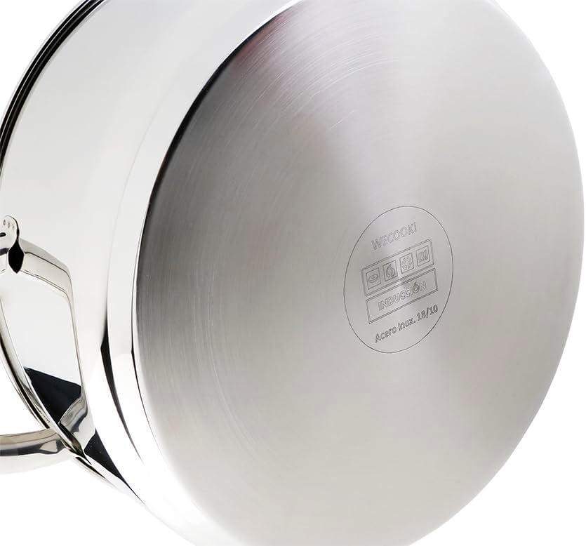 WECOOK! 12 cm Pro Stainless Steel Saucepan – 700 ml, Matte Finish