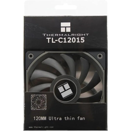 Thermalright TL-C12015 12cm Square Fan, 15mm Thin, 52CFM, 24dBA Black - Gomix Brands Outlet