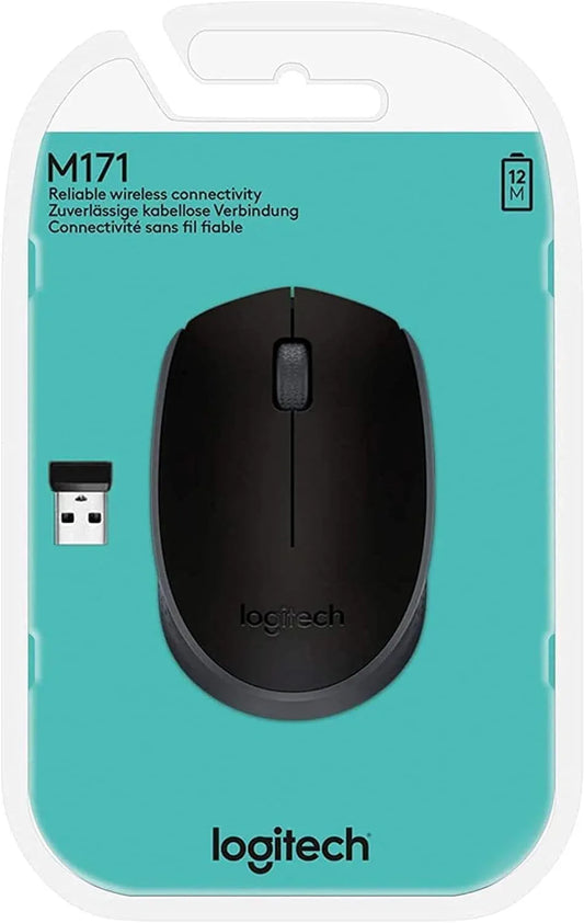Logitech M171 Wireless Mouse Black Compact 2.4GHz Plug-and-Play - Gomix Brands Outlet