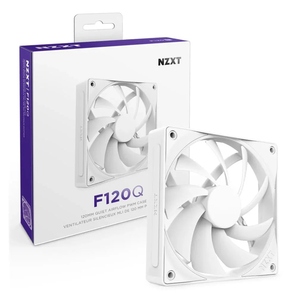 NZXT F120Q 120mm Quiet Airflow Fan – White - Gomix Brands Outlet