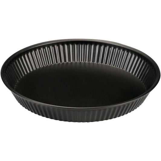 Formegolose 24cm Flan Tin with Double Non-Stick Steel Coating Black