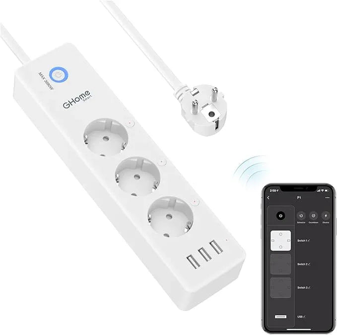 GHome WiFi Power Strip with 3 Outlets & 3 USB - Gomix Brands Outlet