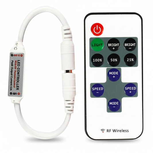 Mobsetic Wireless RF LED Strip Light Controller with Remote