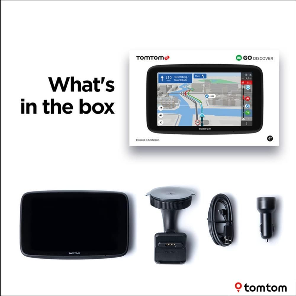 TomTom GO Discover 6‑Inch Car Sat Nav with Traffic, Wi‑Fi