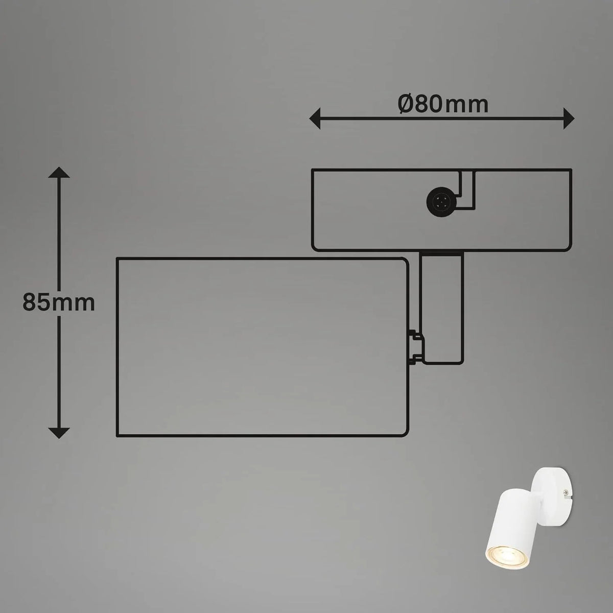 Briloner Modern Swivelling Wall Light, GU10 Socket, Max. 9W, White - Gomix Brands Outlet