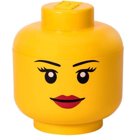 Large Yellow LEGO Storage Head for Kids Fun Organizer