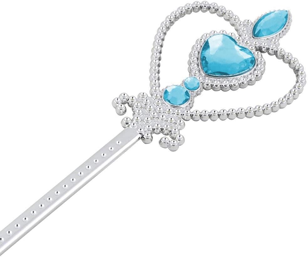 Vicloon Princess Dress-Up Set with Elsa Crown, Wand, Gloves
