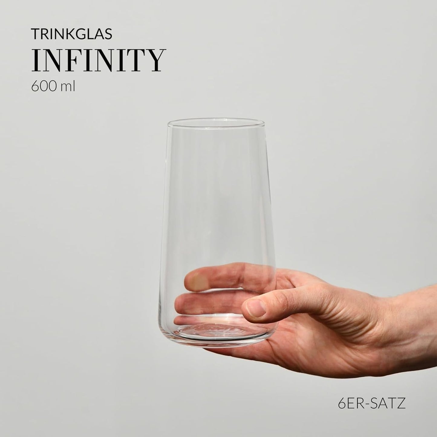 Krosno Infinity 600ml Geometric Water Glasses Set of Four