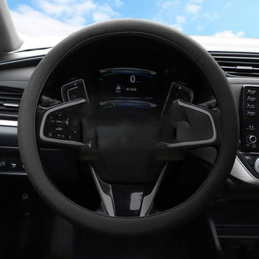Universal Four-Season Thin Silicone Steering Wheel Cover – Black - Gomix Brands Outlet