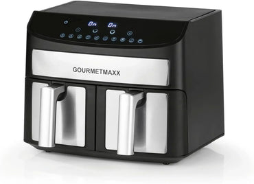 GOURMETmaxx 7L Double Chamber Hot Air Fryer – Low Fat, 10 Programs, Touchscreen - Gomix Brands Outlet