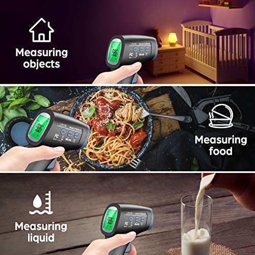 LPOW Dual-Mode Non-Contact Infrared Thermometer for Adults Rapid 1-Second Measurement