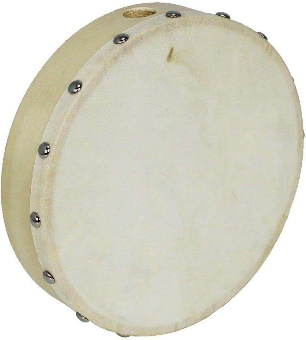 A-Star 8-inch Handheld Pre-Tuned Frame Drum with Natural Skin